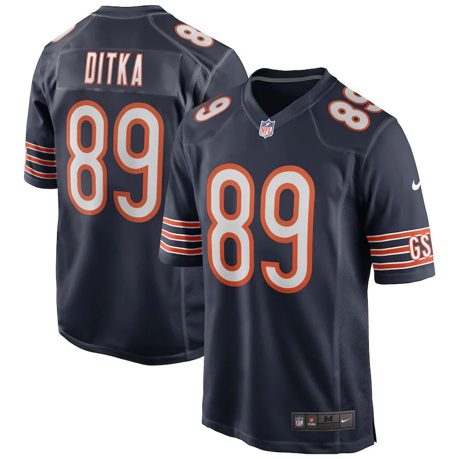 Men Chicago Bears #89 Mike Ditka Nike Navy Game Retired Player NFL Jersey